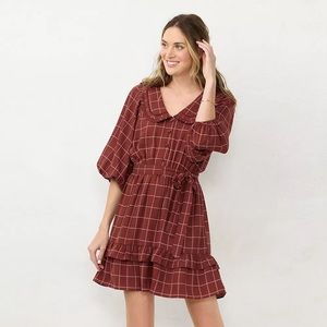 Women’s LC Lauren Conrad Ruffle Chiffon Shirt Dress